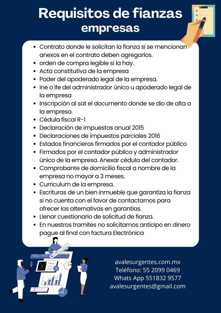 Requisitos Para Una Fianza En CDMX - Avales Urgentes