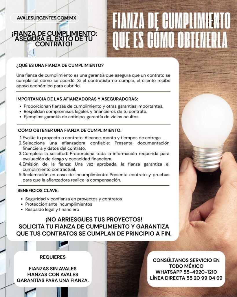 Fianza de cumplimiento que es cómo obtenerla